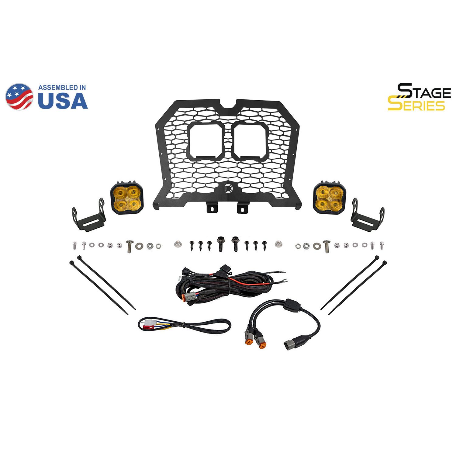 Allows for installation of SS3 LED pods in front grille.