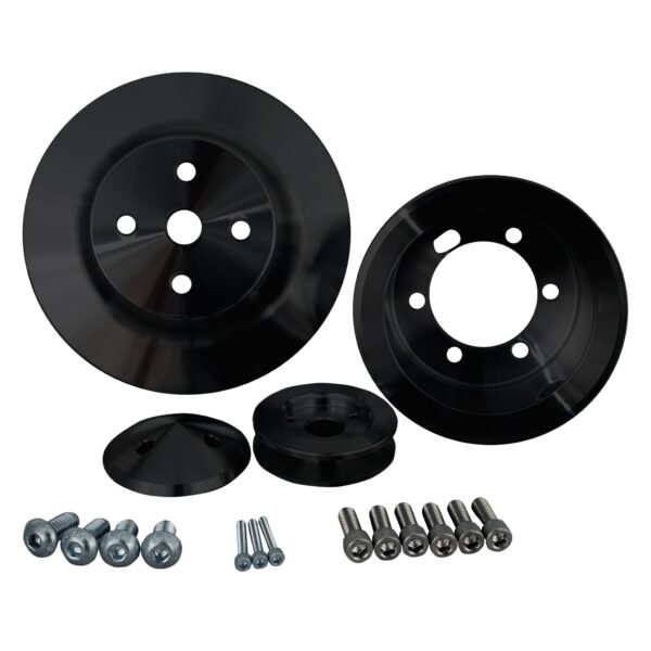 Big Block Chrysler Performance Ratio V-Belt Pulley Kit - Black (1V)