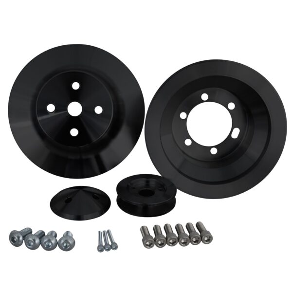 Big Block Chrysler High Flow V-Belt Pulley Kit - Black (1V)