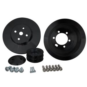 Big Block Chrysler High Flow V-Belt Pulley Kit - Black (4V)