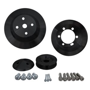 Small Block Chrysler Performance Ratio V-Belt Pulley Kit - Black (1V)