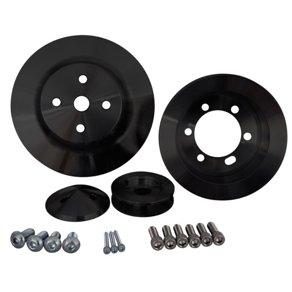 Chrysler (273 - 318 - 340) V-Belt Pulley Kit - Black (2V)