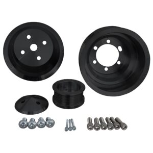 Small Block Chrysler Serpentine Pulley Kit - Black (2V)