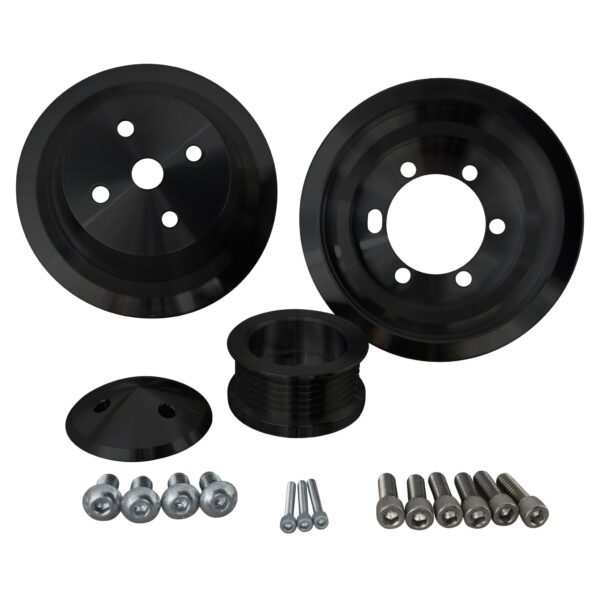 Small Block Chrysler Serpentine Pulley Kit for Fluid Dampers - Black (1V)