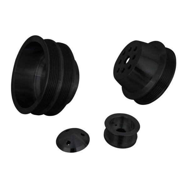 Big Block Chrysler Serpentine Pulley Kit for Fluid Damper - Black (2V)