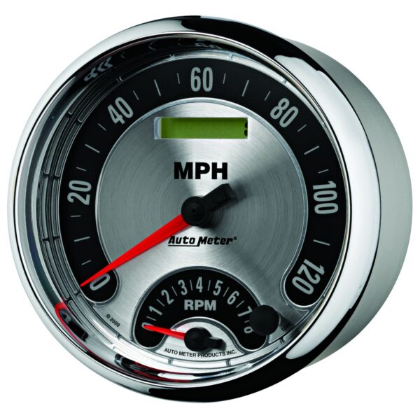 5 in. TACHOMETER/SPEEDOMETER COMBO, 8K RPM/120 MPH, AMERICAN MUSCLE