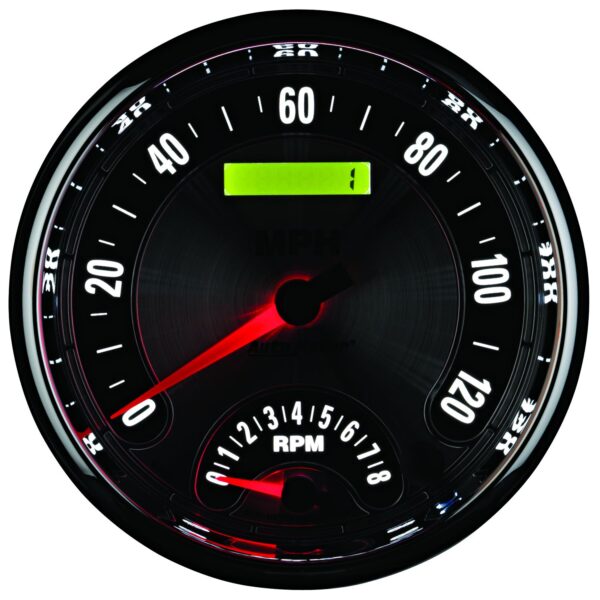5 in. TACHOMETER/SPEEDOMETER COMBO, 8K RPM/120 MPH, AMERICAN MUSCLE
