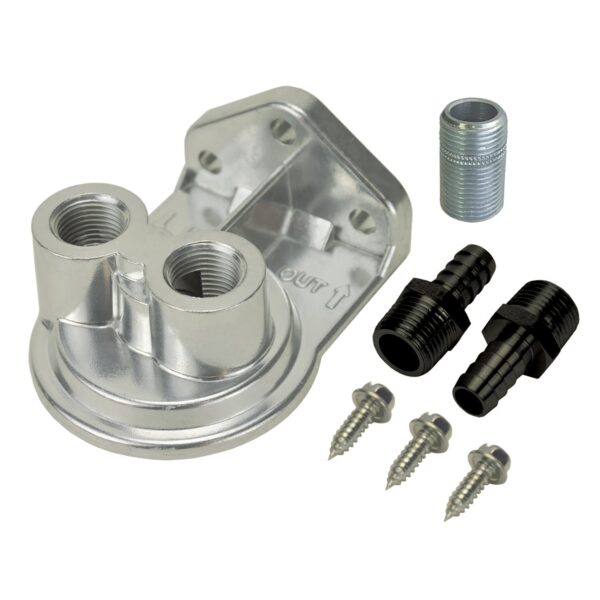 Single Ports Up 3/8" NPT Remote Filter Mount Kit with 3/4"-16 Filter Threads