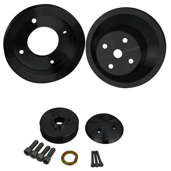 Pontiac V-Belt Pulley Kit - Black (1V)