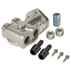 Single Side Ports 3/8" NPT Filter Mount Kit with 3/4"-16 Filter Threads