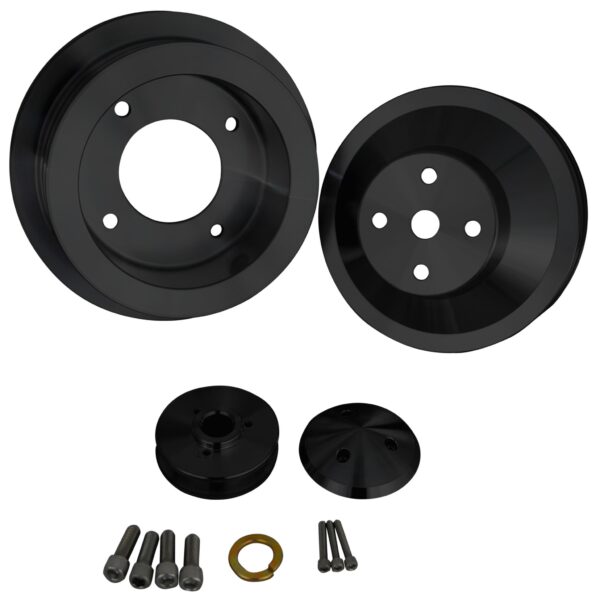 Pontiac V-Belt Pulley Kit - Black(3V)