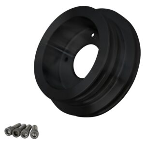 Pontiac V-Belt Crankshaft Pulley - Black (3V)