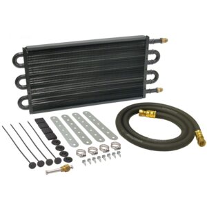 6 Pass 18" Series 7000 Copper/Aluminum Tube&Fin Transmission Cooler Kit, -6AN