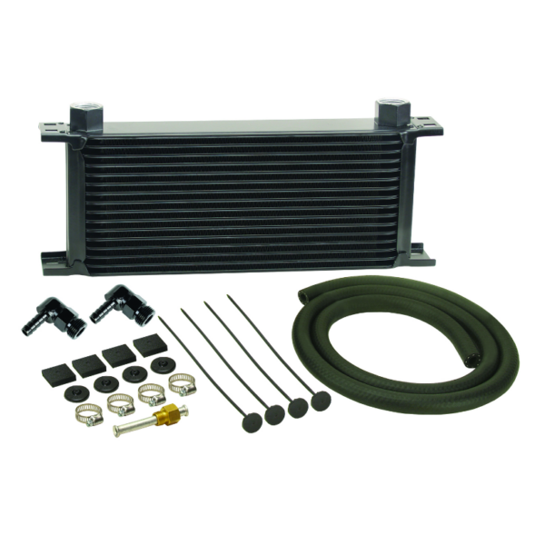 16 Row Stack Plate Transmission Cooler Kit 90 Degree Swivel Fitting