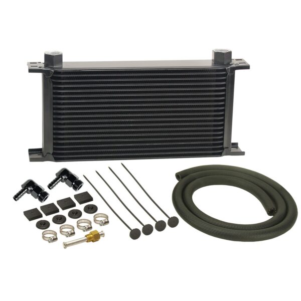 16 Row Stack Plate Transmission Cooler Kit, 90 Degree Swivel Fitting