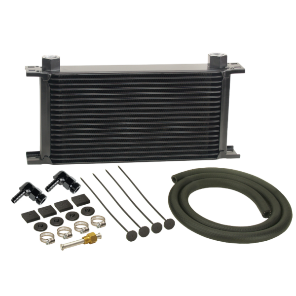 16 Row Stack Plate Transmission Cooler Kit, 90 Degree Swivel Fitting