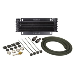 5 Row Series 9000 Plate & Fin Transmission Cooler Kit, 1/2" NPT