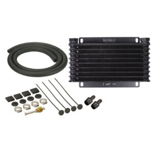 9 Row Series 9000 Plate & Fin Transmission Cooler Kit, 1/2" NPT