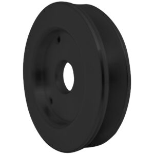 Universal Single Groove Alternator Pulley w/ Cap - Black (3.188")