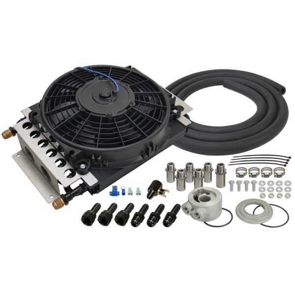 16 Pass Electra-Cool Remote Engine Oil Cooler Kit, -8AN Inlets