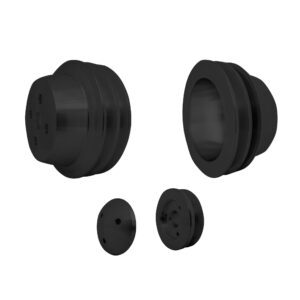 Small Block Ford High Flow Pulley Kit - 3 Bolt - Early - Black