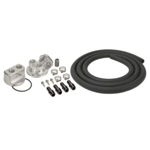 Engine Oil Filter Relocation Kit, 1/2" NPT Ports w/ 20x1.5mm Engine Thread Size