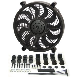 14" High Output Single RAD Pusher/Puller Fan with Premium Mount Kit