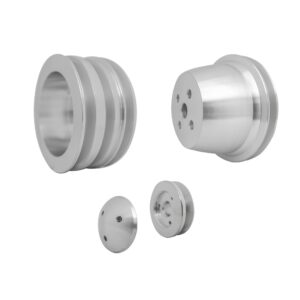 Small Block Ford V-Belt Pulley Kit - High Flow - 2.5", 3V - 4 Bolt, Late