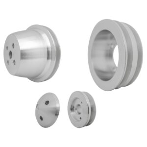 Small Block Ford V-Belt Pulley Kit - High Flow - 2V - 4 Bolt - Late