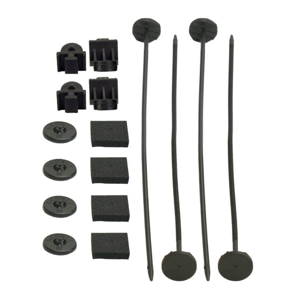 Electric Fan Mounting Kit, Plastic Rods, Clips and Mounting Feet