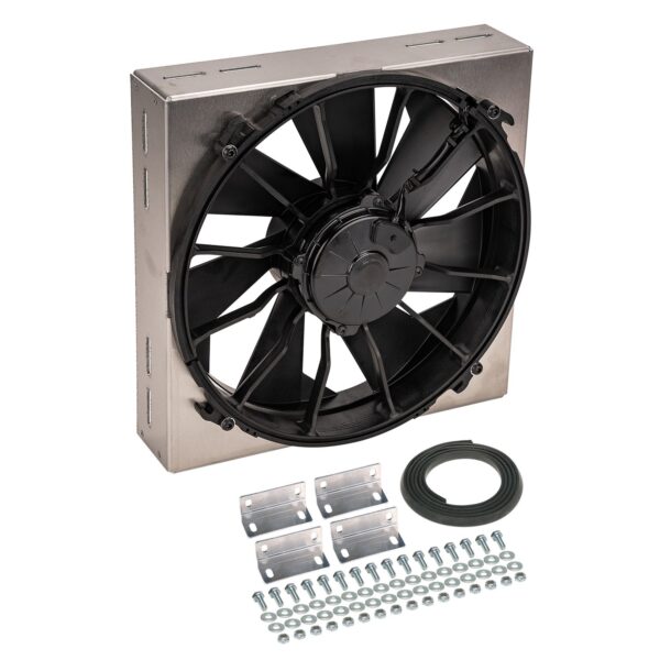 High Output Single 12" Electric RAD Fan/Aluminum Shroud Kit