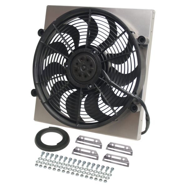 Powerpack - High Output Single 17" Electric RAD Fan/Aluminum Shroud Kit