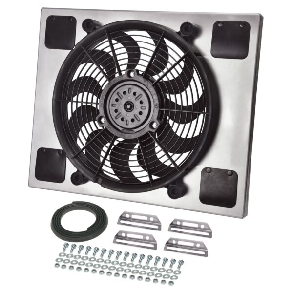 Powerpack - High Output Single 14" Electric RAD Fan/Aluminum Shroud Kit