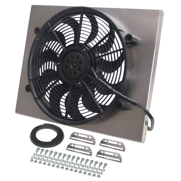 Powerpack - High Output Single 17" Electric RAD Fan/Aluminum Shroud Kit