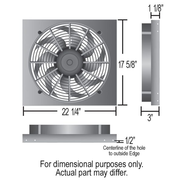 Powerpack - High Output Single 17" Electric RAD Fan/Aluminum Shroud Kit