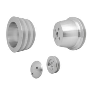 Small Block Ford Pulley Kit - 3" - High Flow - 3V, Late, 4 Bolt