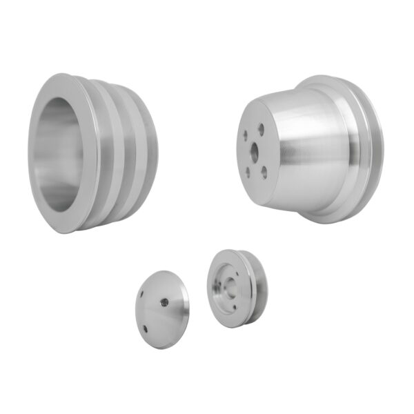 Small Block Ford Pulley Kit - 3" - High Flow - 3V, Late, 4 Bolt