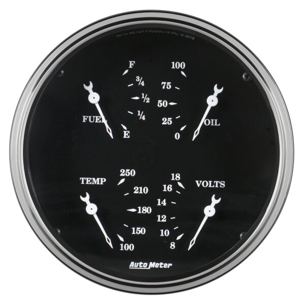 5 in. QUAD GAUGE, 240-33 O, OLD TYME BLACK