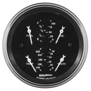 3-3/8 in. QUAD GAUGE, 240-33 O,OLD TYME BLK