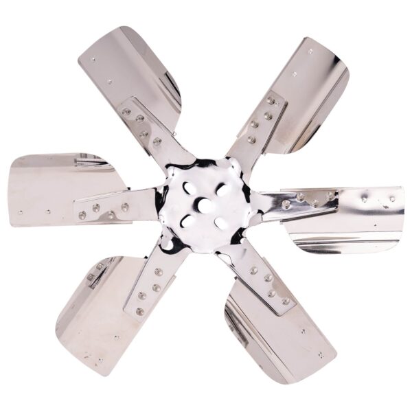 17" Heavy Duty Stainless Steel Standard Rotation Flex Fan, Chrome Hub