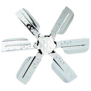 19" Heavy Duty Stainless Steel Reverse Rotation Flex Fan, Chrome Hub