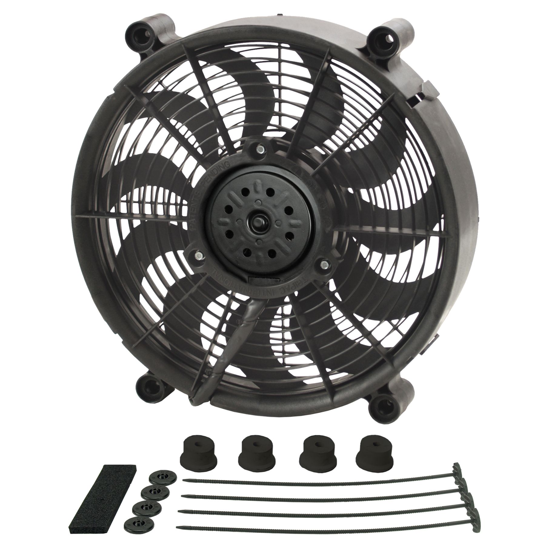 12" High Output Single RAD Pusher/Puller Fan with Standard Mount Kit