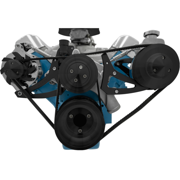Ford FE Serpentine System: PS-Key - Black