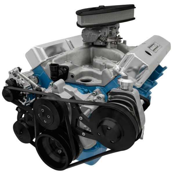 Ford FE Serpentine System - PS & AC - Black