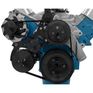 Ford FE Serpentine System - AC and ALT - Black