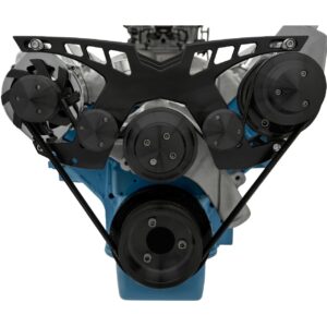 Ford FE Pro Track Serpentine System - PS-Key - Black