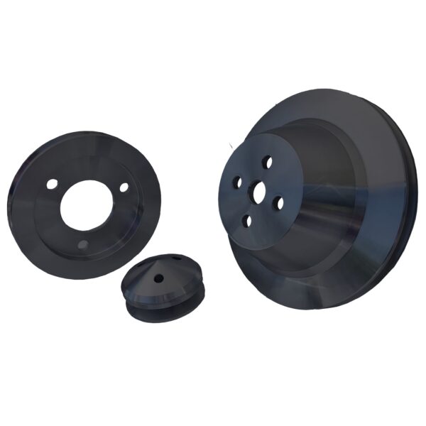 Ford FE V-Belt Pulley Kit - 1V - Black