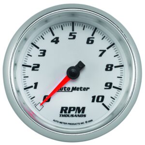 3-3/8 in. TACHOMETER, 0-10,000 RPM, WHITE, PRO-CYCLE