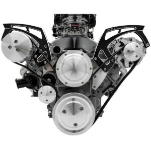 Chevy LS Black Onyx Style Track Serpentine Kit (AC/PS/ALT)
