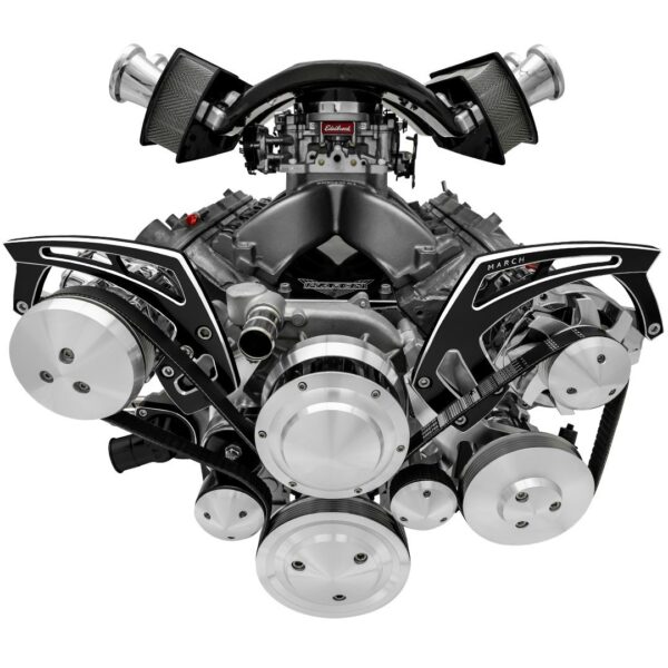 Chevy LS Black Onyx Style Track Serpentine Kit (AC/PS/ALT)
